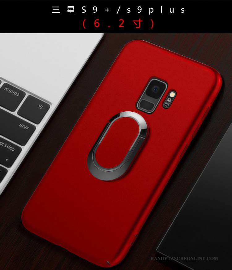 Hülle Samsung Galaxy S9+ Taschen Nubuck Rot, Case Samsung Galaxy S9+ Schwer Anti-sturz