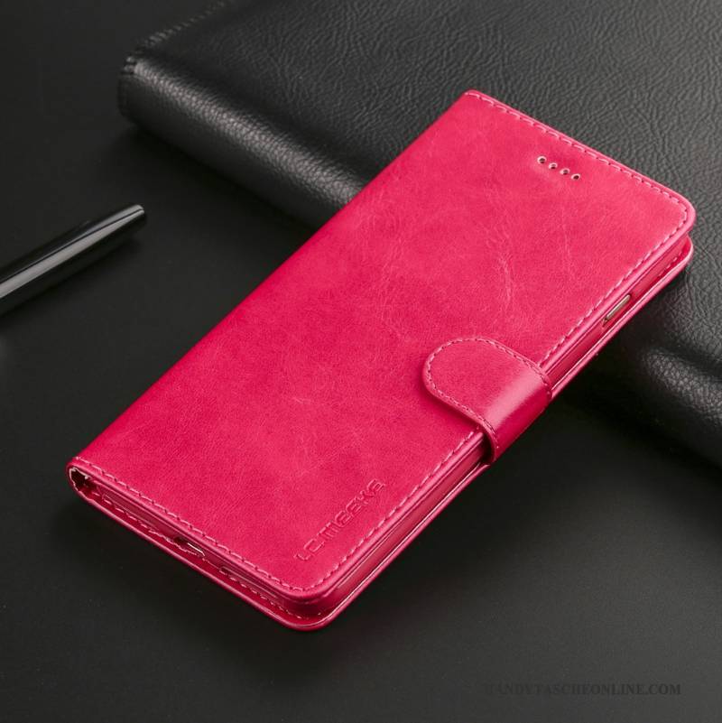 Hülle Samsung Galaxy S9+ Taschen Rot Anti-sturz, Case Samsung Galaxy S9+ Lederhülle