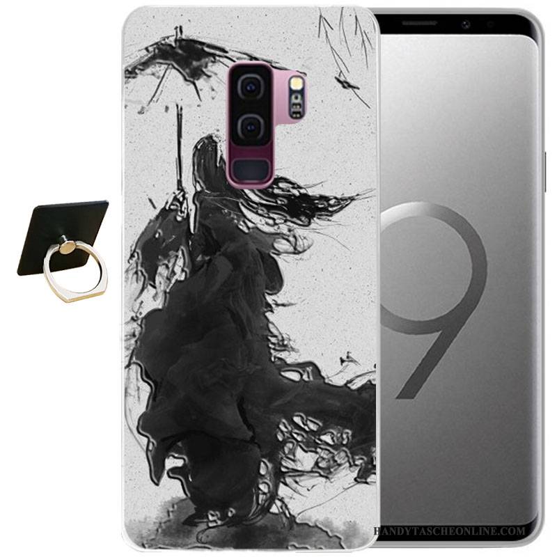 Hülle Samsung Galaxy S9 Taschen Wind Handyhüllen, Case Samsung Galaxy S9 Weiche Grau