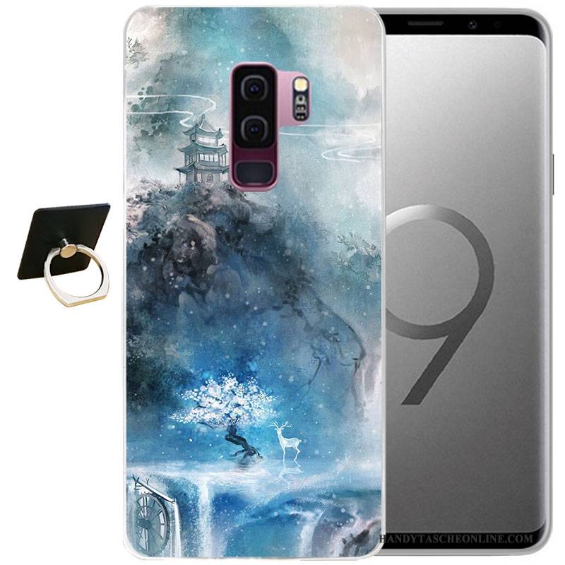 Hülle Samsung Galaxy S9 Taschen Wind Handyhüllen, Case Samsung Galaxy S9 Weiche Grau