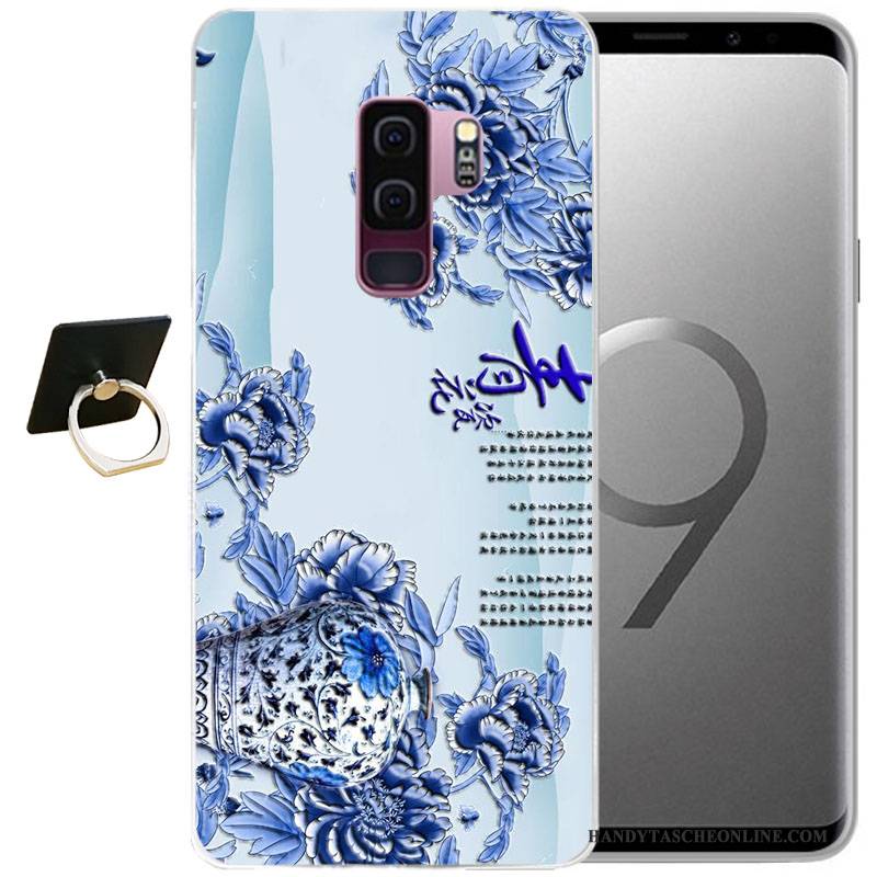 Hülle Samsung Galaxy S9 Taschen Wind Handyhüllen, Case Samsung Galaxy S9 Weiche Grau