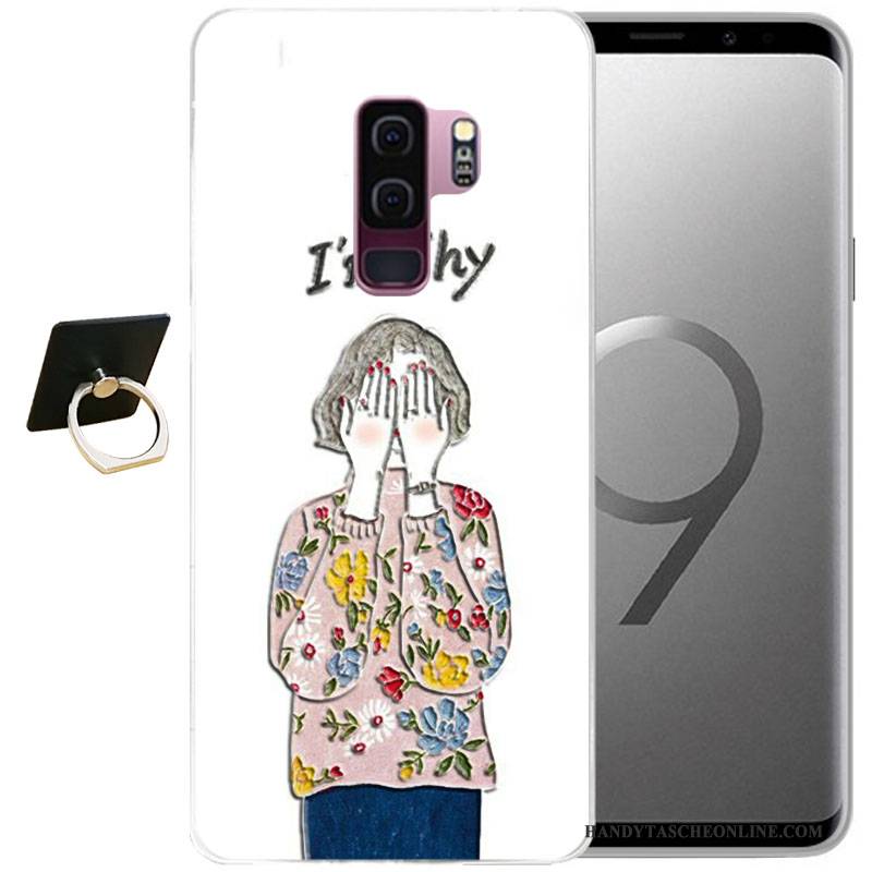 Hülle Samsung Galaxy S9 Taschen Wind Handyhüllen, Case Samsung Galaxy S9 Weiche Grau