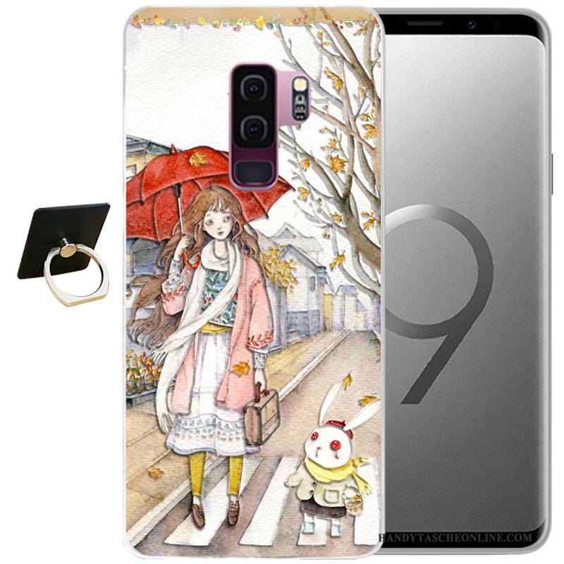 Hülle Samsung Galaxy S9 Taschen Wind Handyhüllen, Case Samsung Galaxy S9 Weiche Grau