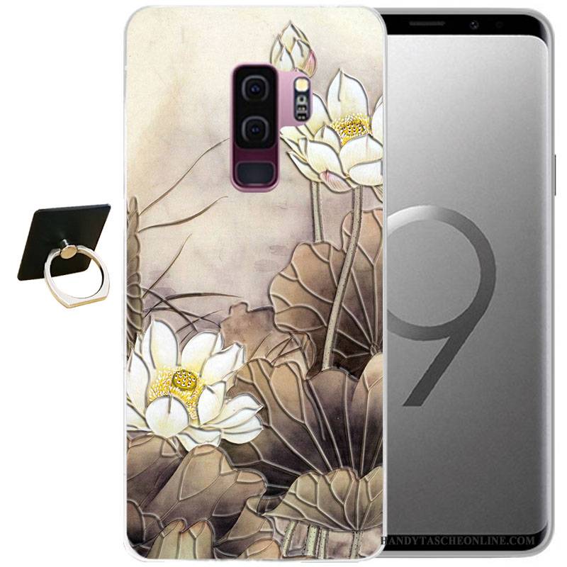 Hülle Samsung Galaxy S9 Taschen Wind Handyhüllen, Case Samsung Galaxy S9 Weiche Grau