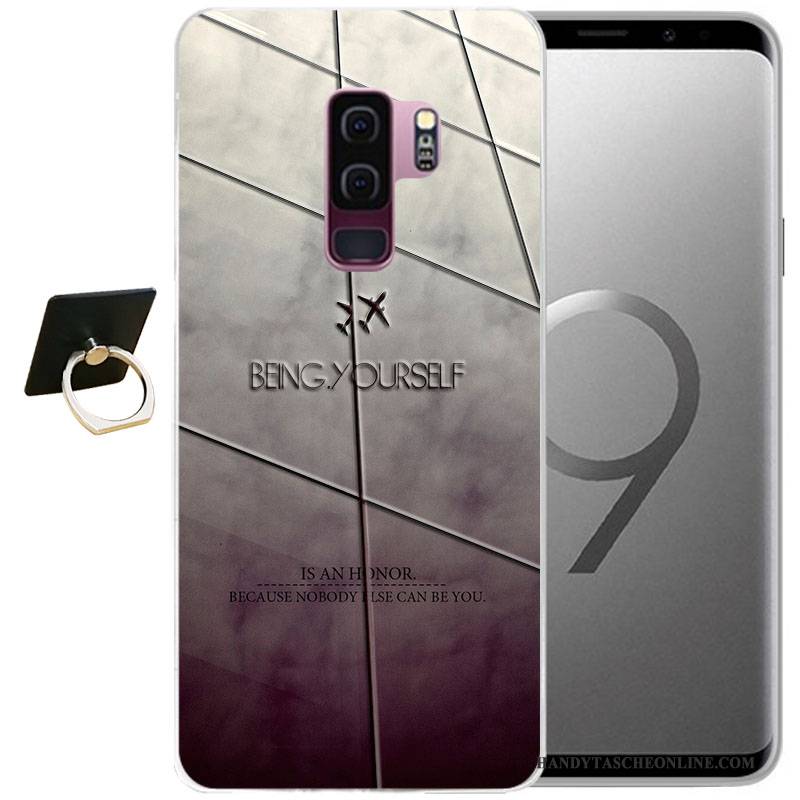 Hülle Samsung Galaxy S9 Taschen Wind Handyhüllen, Case Samsung Galaxy S9 Weiche Grau