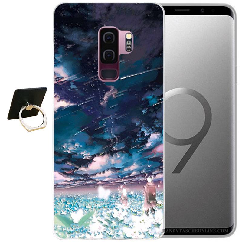 Hülle Samsung Galaxy S9 Taschen Wind Handyhüllen, Case Samsung Galaxy S9 Weiche Grau