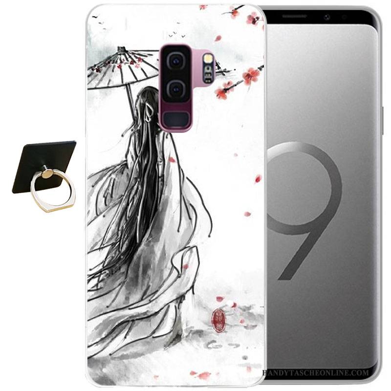 Hülle Samsung Galaxy S9 Taschen Wind Handyhüllen, Case Samsung Galaxy S9 Weiche Grau