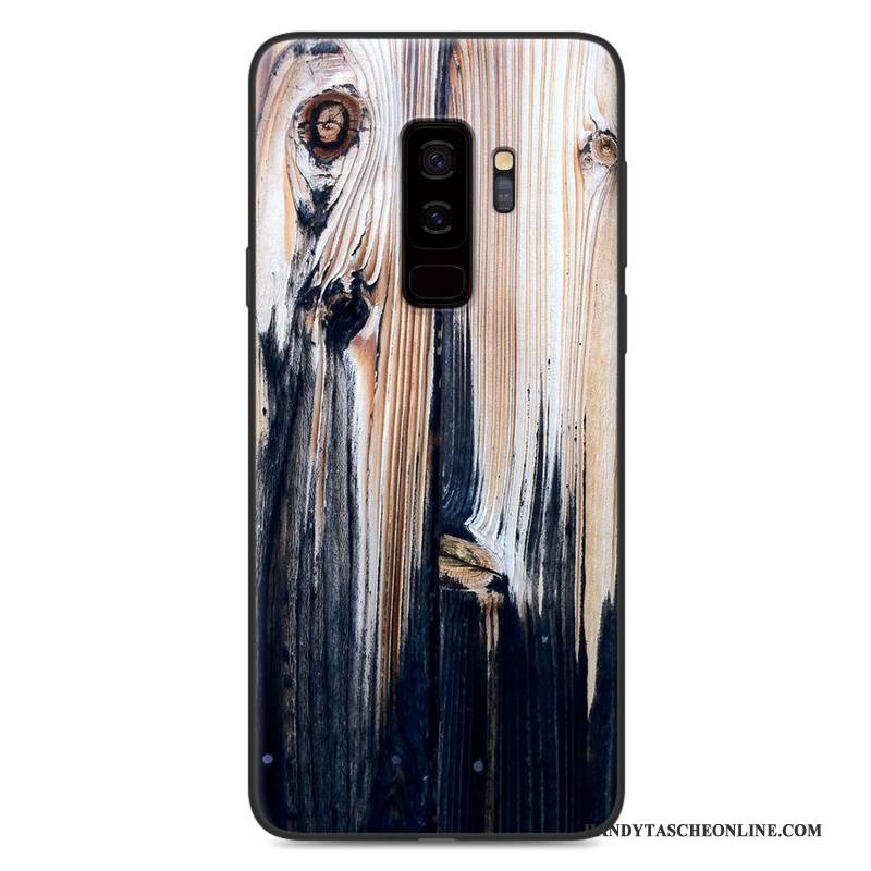 Hülle Samsung Galaxy S9 Weiche Anti-sturz Weiß, Case Samsung Galaxy S9 Schutz Handyhüllen Holz