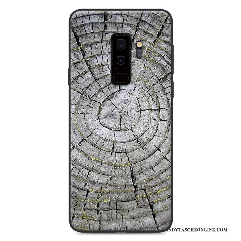 Hülle Samsung Galaxy S9 Weiche Anti-sturz Weiß, Case Samsung Galaxy S9 Schutz Handyhüllen Holz