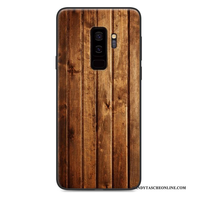 Hülle Samsung Galaxy S9 Weiche Anti-sturz Weiß, Case Samsung Galaxy S9 Schutz Handyhüllen Holz