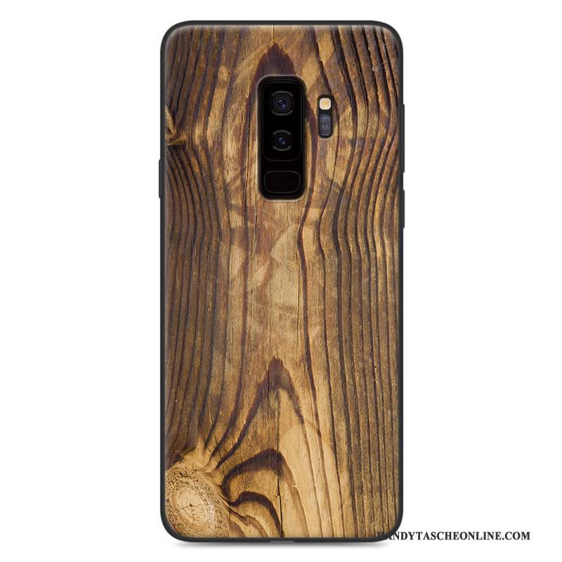 Hülle Samsung Galaxy S9 Weiche Anti-sturz Weiß, Case Samsung Galaxy S9 Schutz Handyhüllen Holz