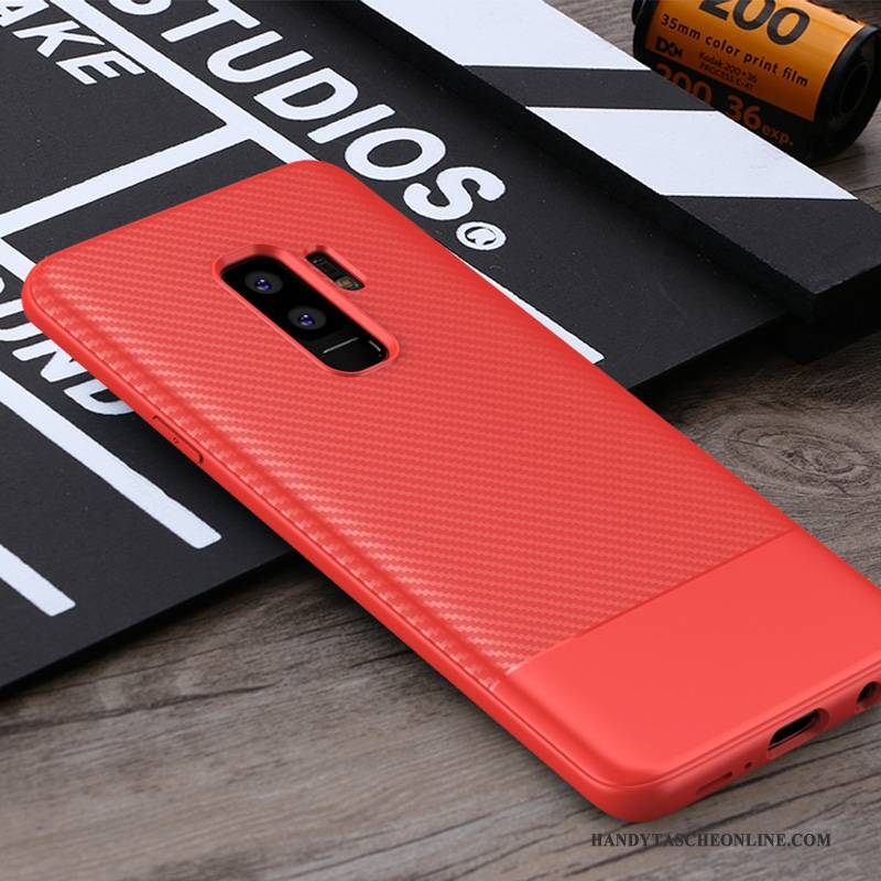 Hülle Samsung Galaxy S9+ Weiche Business Anti-sturz, Case Samsung Galaxy S9+ Taschen Rot Handyhüllen