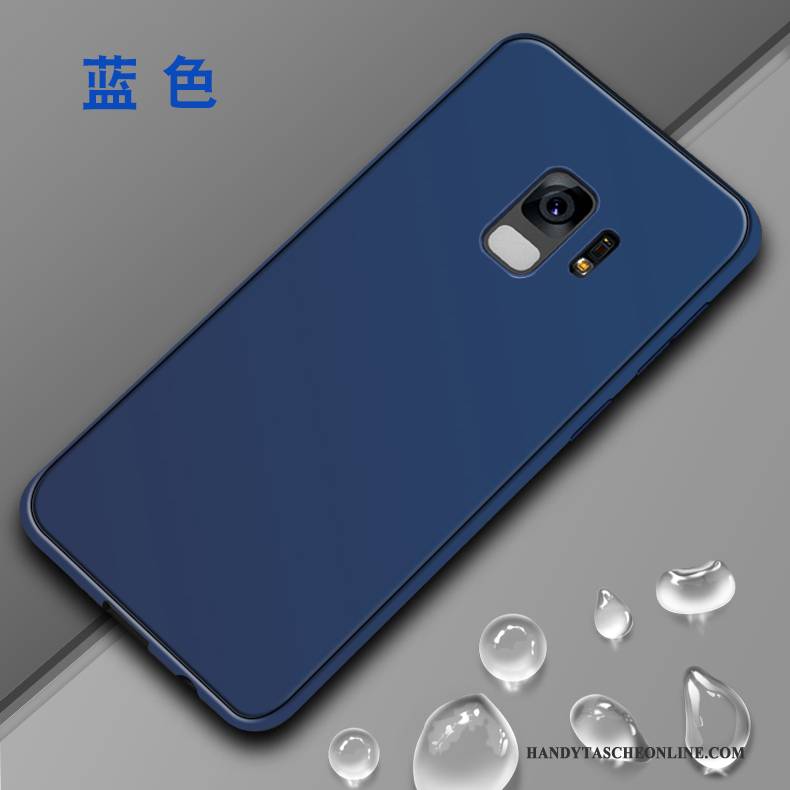 Hülle Samsung Galaxy S9+ Weiche Dunkelblau Handyhüllen, Case Samsung Galaxy S9+ Taschen Schlank Nubuck