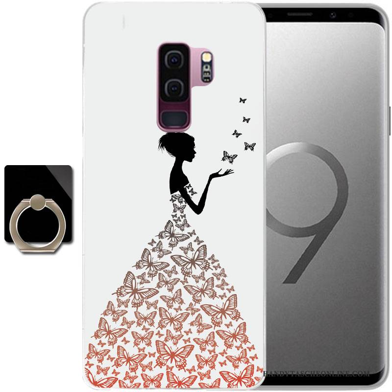 Hülle Samsung Galaxy S9 Weiche Persönlichkeit Schwarz, Case Samsung Galaxy S9 Gemalt Anti-sturz Handyhüllen