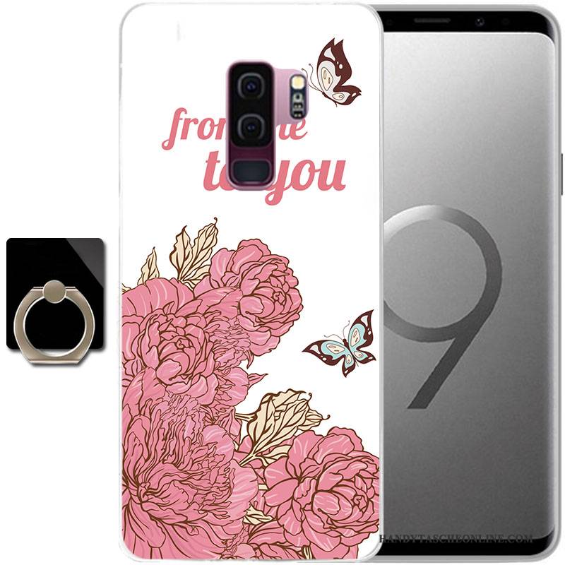 Hülle Samsung Galaxy S9 Weiche Persönlichkeit Schwarz, Case Samsung Galaxy S9 Gemalt Anti-sturz Handyhüllen