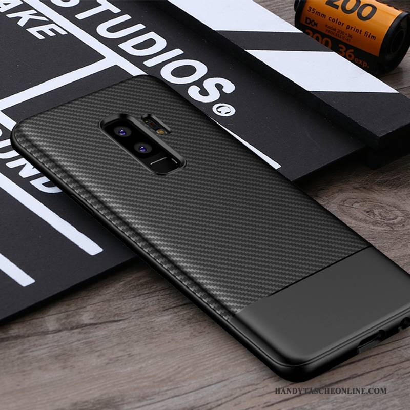 Hülle Samsung Galaxy S9+ Weiche Schwarz Handyhüllen, Case Samsung Galaxy S9+ Silikon Grau Anti-sturz