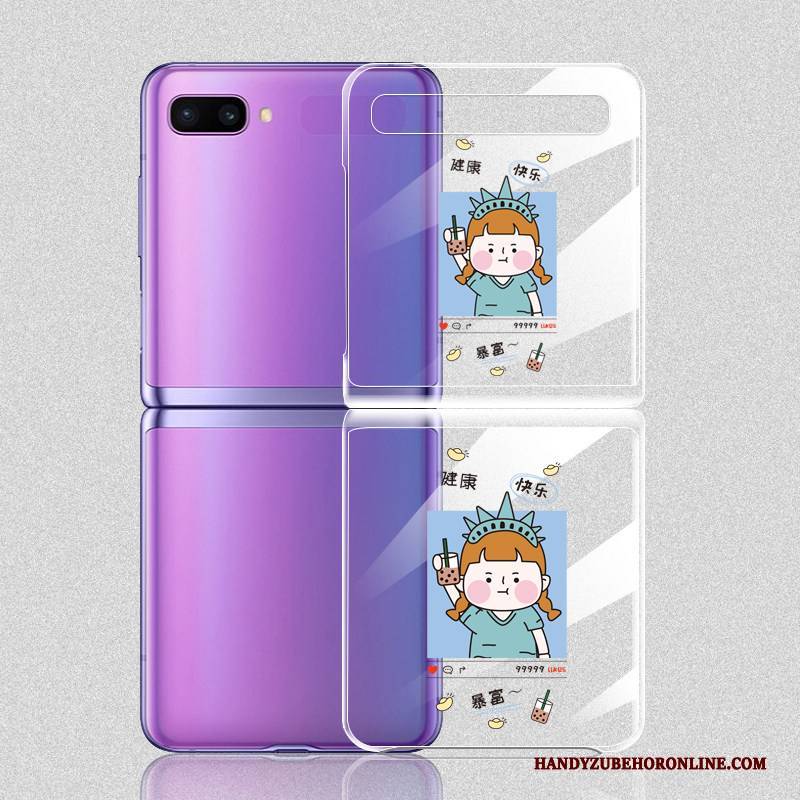 Hülle Samsung Z Flip Karikatur Trendmarke Falten, Case Samsung Z Flip Kreativ Transparent Handyhüllen