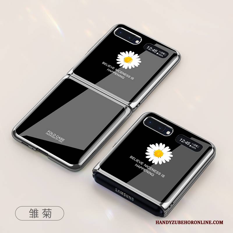 Hülle Samsung Z Flip Luxus Überzug Falten, Case Samsung Z Flip Kreativ Glas Neu