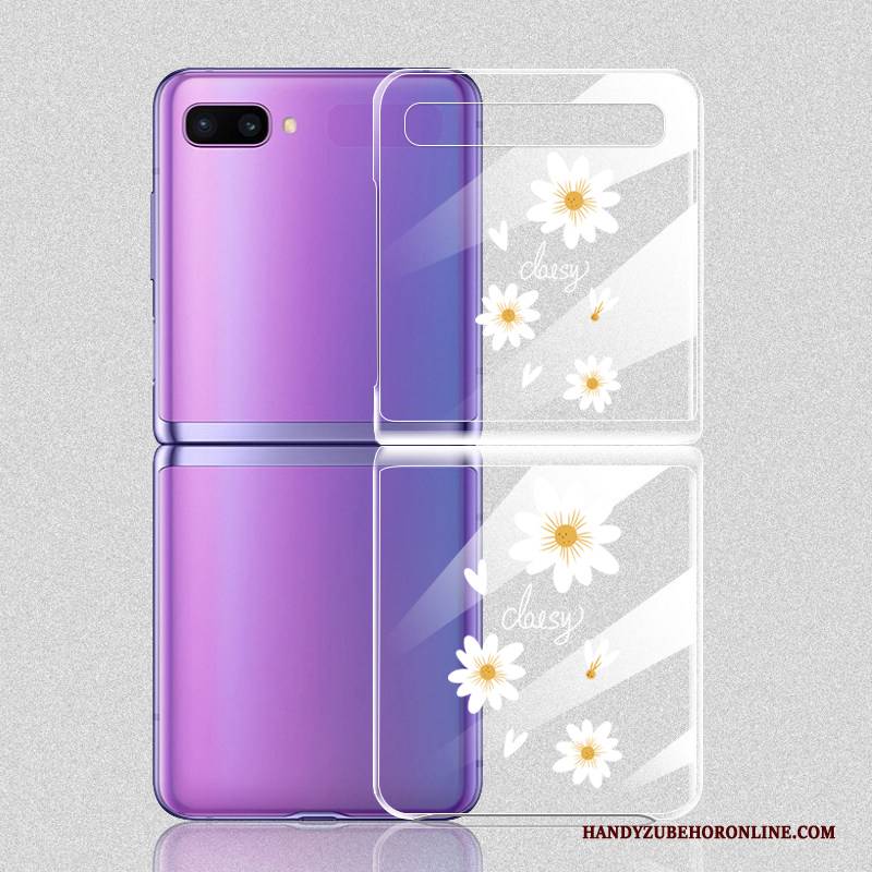 Hülle Samsung Z Flip Mode Transparent Blumen, Case Samsung Z Flip Schutz Liebhaber Handyhüllen