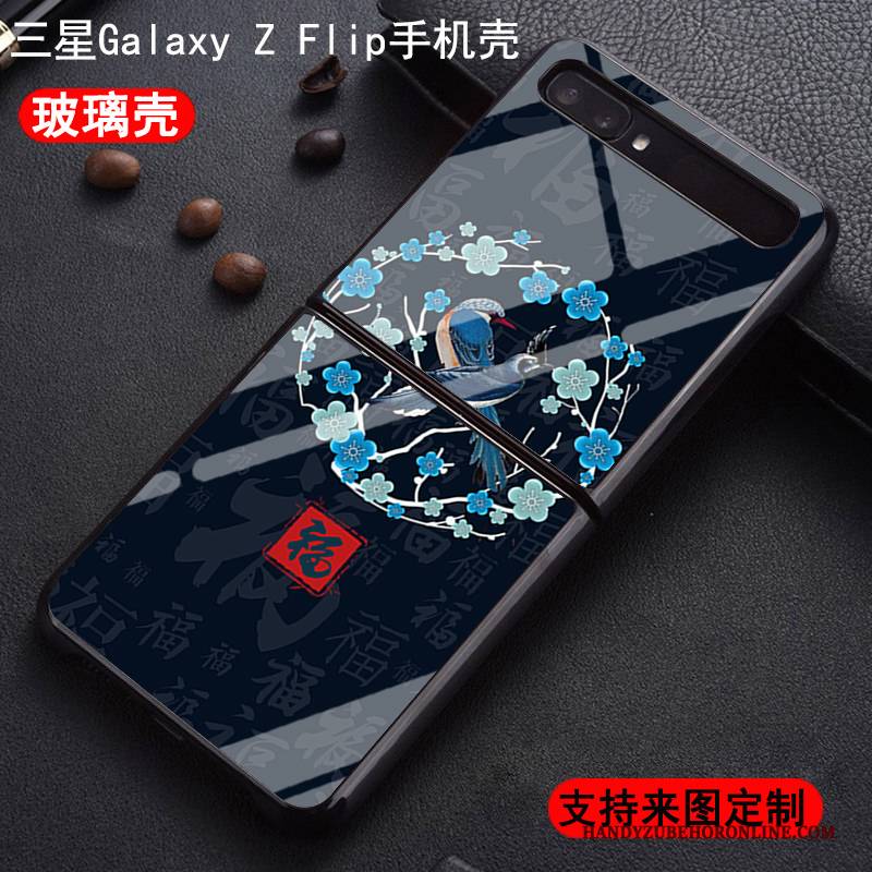 Hülle Samsung Z Flip Mode Weiß Angepasst, Case Samsung Z Flip Schutz Chinesische Art Handyhüllen