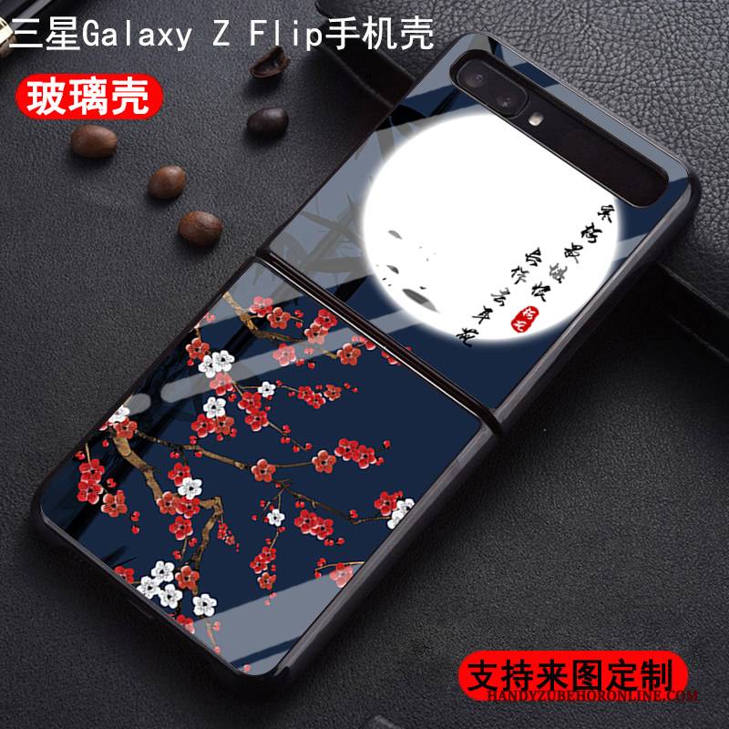 Hülle Samsung Z Flip Mode Weiß Angepasst, Case Samsung Z Flip Schutz Chinesische Art Handyhüllen