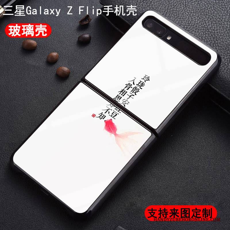 Hülle Samsung Z Flip Mode Weiß Angepasst, Case Samsung Z Flip Schutz Chinesische Art Handyhüllen