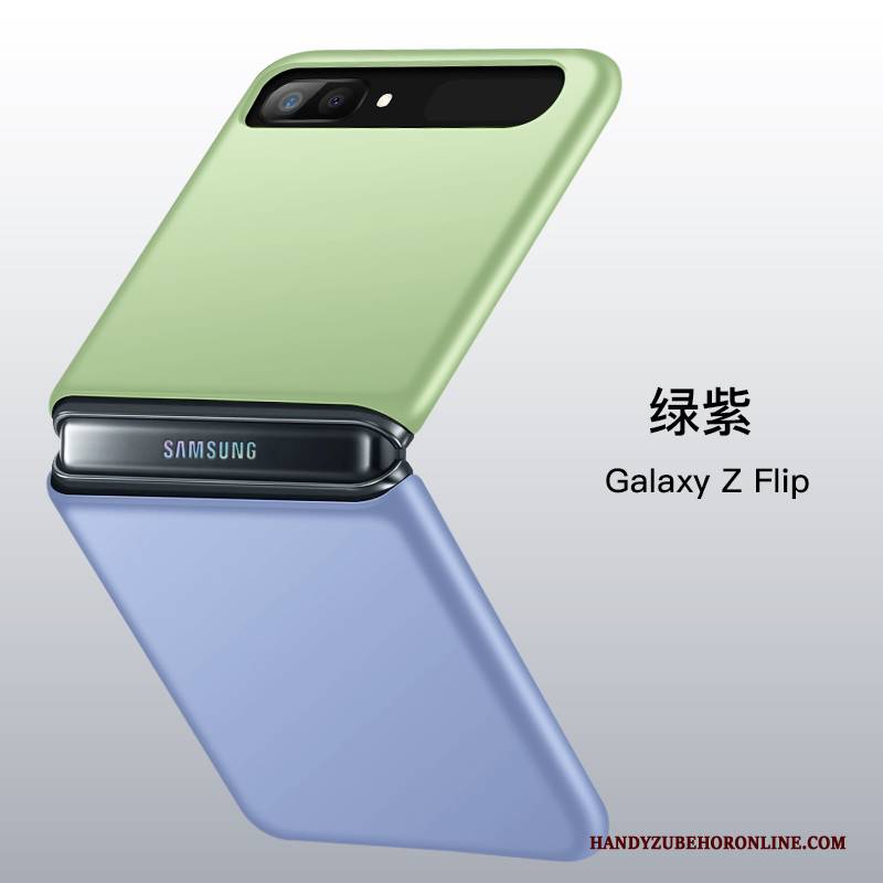 Hülle Samsung Z Flip Silikon Handyhüllen Transparent, Case Samsung Z Flip Taschen Grün Falten