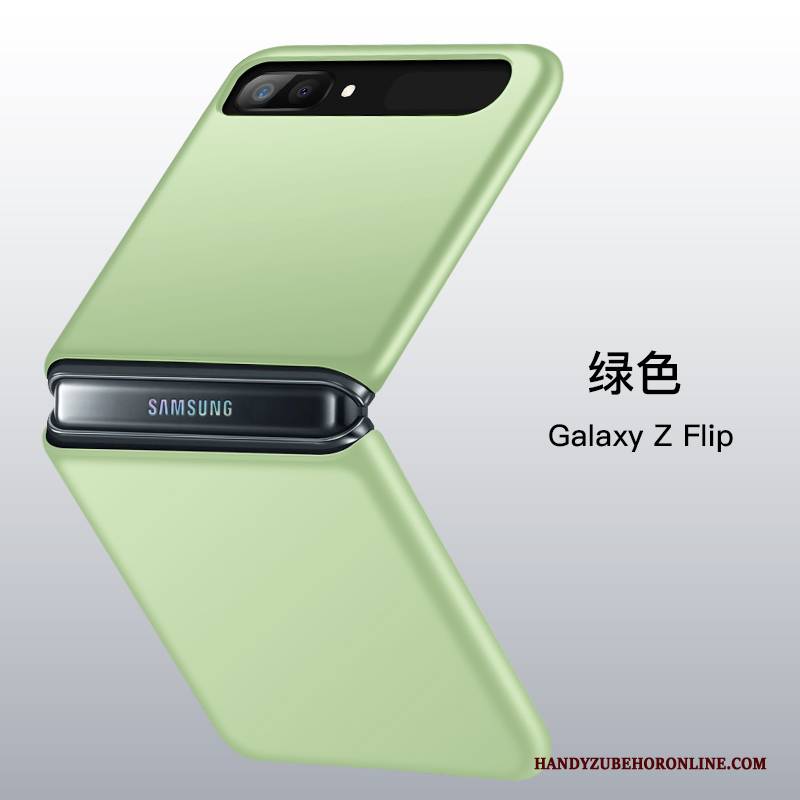 Hülle Samsung Z Flip Silikon Handyhüllen Transparent, Case Samsung Z Flip Taschen Grün Falten