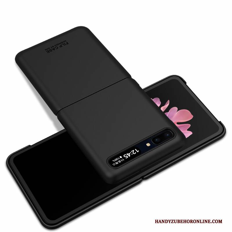 Hülle Samsung Z Flip Taschen Anti-sturz Schlank, Case Samsung Z Flip Schutz Split Schwarz