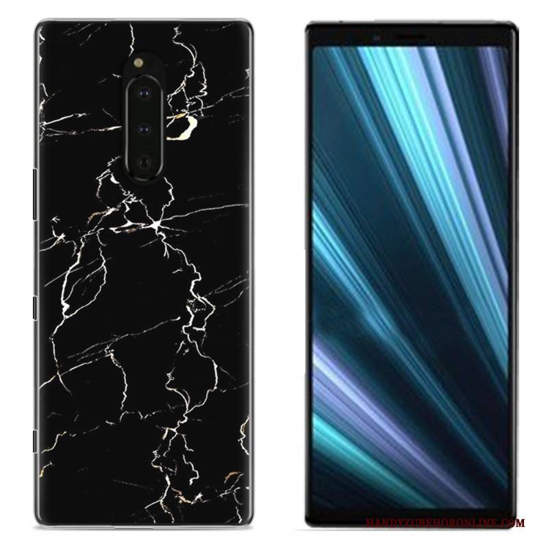 Hülle Sony Xperia 1 Gemalt Handyhüllen Stoff, Case Sony Xperia 1 Schutz Rosa