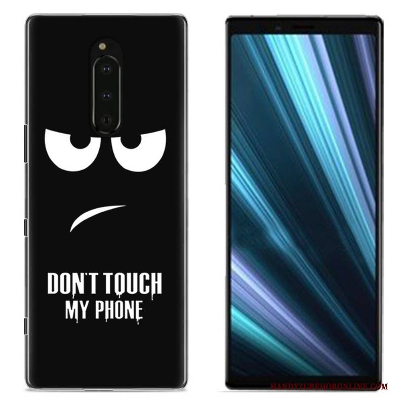 Hülle Sony Xperia 1 Gemalt Handyhüllen Stoff, Case Sony Xperia 1 Schutz Rosa