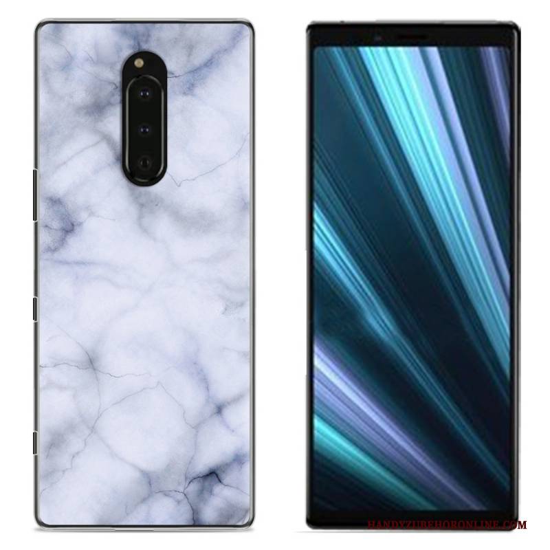 Hülle Sony Xperia 1 Gemalt Handyhüllen Stoff, Case Sony Xperia 1 Schutz Rosa