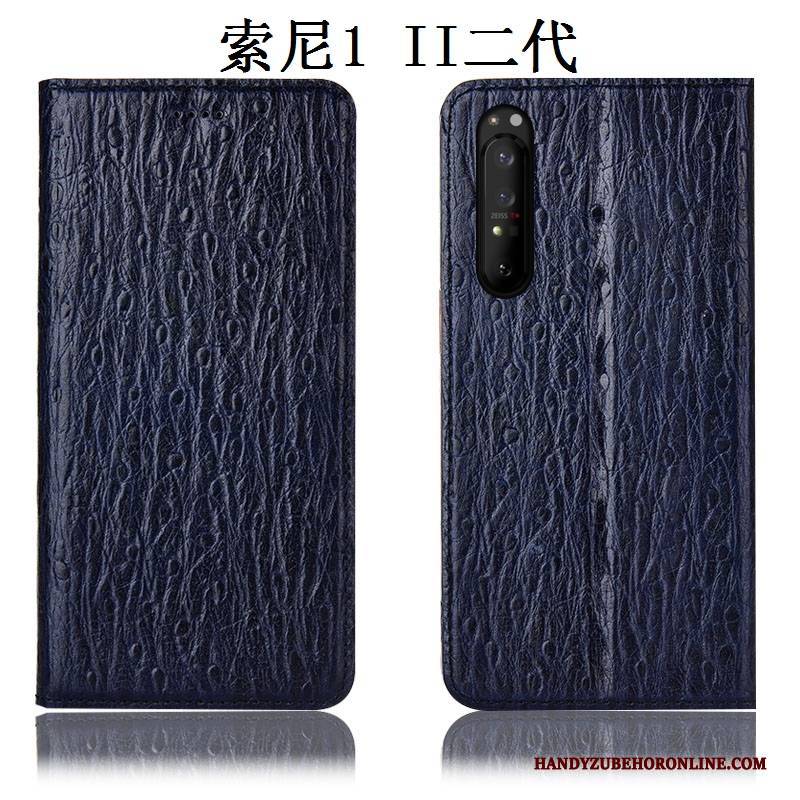 Hülle Sony Xperia 1 Ii Schutz Vogel Handyhüllen, Case Sony Xperia 1 Ii Leder Schwarz Anti-sturz