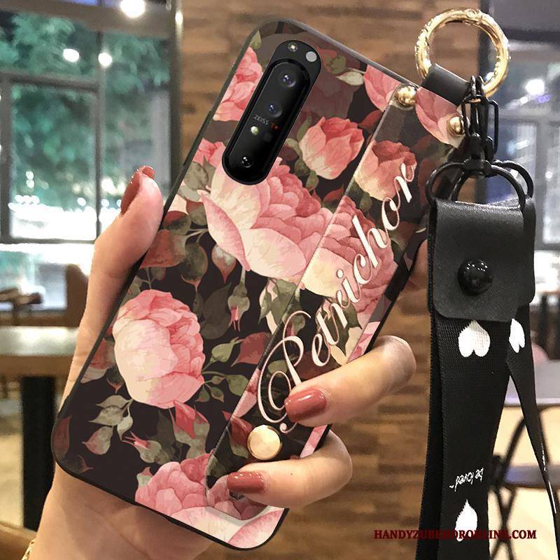 Hülle Sony Xperia 1 Ii Weiche Frisch Sakura, Case Sony Xperia 1 Ii Schutz Hängende Verzierungen Blumen