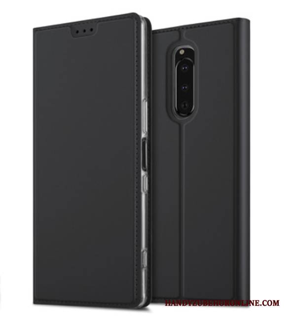 Hülle Sony Xperia 1 Schutz Karte Handyhüllen, Case Sony Xperia 1 Folio Rosa Magnetismus