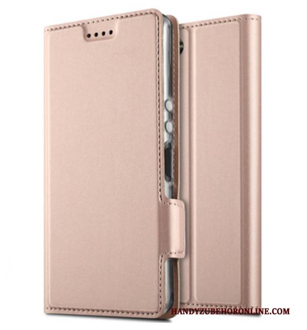 Hülle Sony Xperia 1 Schutz Karte Handyhüllen, Case Sony Xperia 1 Folio Rosa Magnetismus