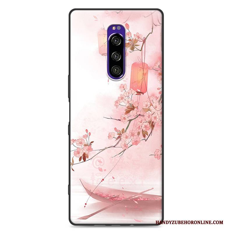 Hülle Sony Xperia 1 Silikon Nubuck Wind, Case Sony Xperia 1 Weiche Chinesische Art Handyhüllen