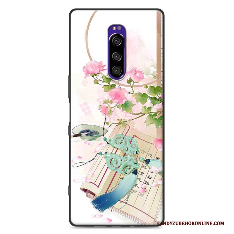 Hülle Sony Xperia 1 Silikon Nubuck Wind, Case Sony Xperia 1 Weiche Chinesische Art Handyhüllen