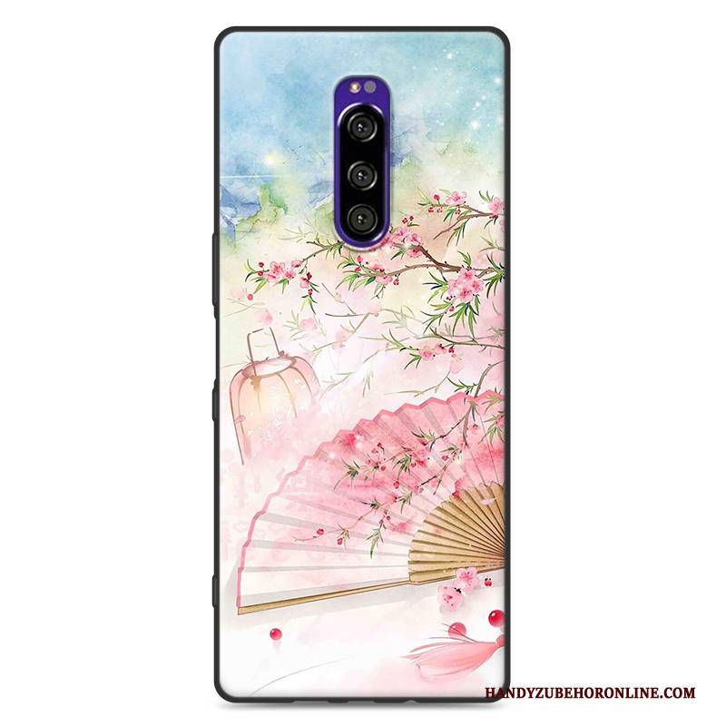 Hülle Sony Xperia 1 Silikon Wind Hängende Verzierungen, Case Sony Xperia 1 Weiche Neu Grün