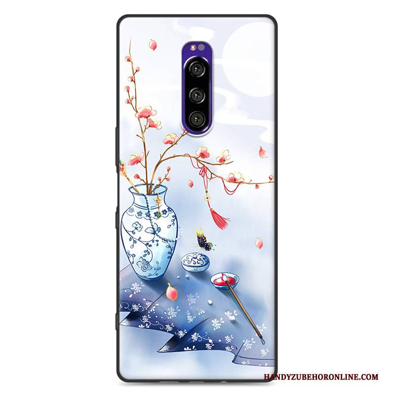 Hülle Sony Xperia 1 Silikon Wind Hängende Verzierungen, Case Sony Xperia 1 Weiche Neu Grün