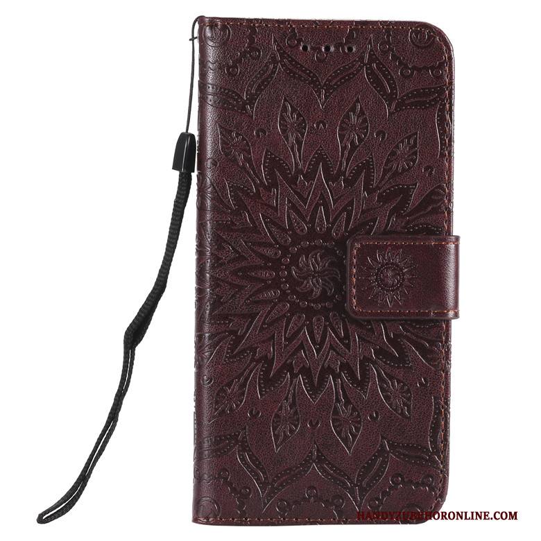 Hülle Sony Xperia 10 Folio Blumen Handyhüllen, Case Sony Xperia 10 Silikon Anti-sturz Sonne