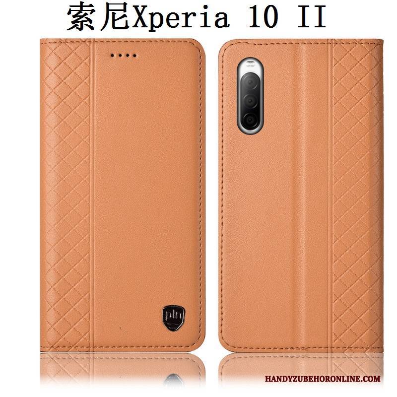 Hülle Sony Xperia 10 Ii Lederhülle Anti-sturz Handyhüllen, Case Sony Xperia 10 Ii Folio Rot