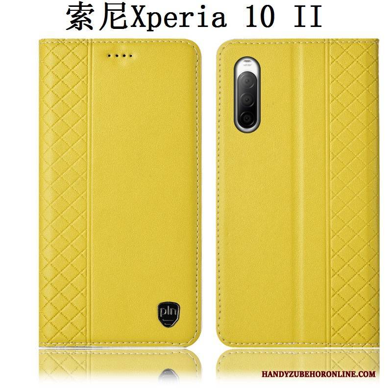 Hülle Sony Xperia 10 Ii Lederhülle Anti-sturz Handyhüllen, Case Sony Xperia 10 Ii Folio Rot