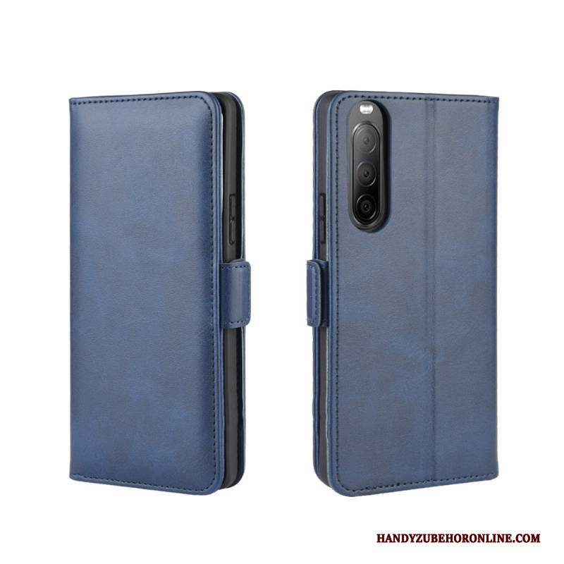 Hülle Sony Xperia 10 Ii Schutz Schnalle Handyhüllen, Case Sony Xperia 10 Ii Folio Anti-sturz Karte