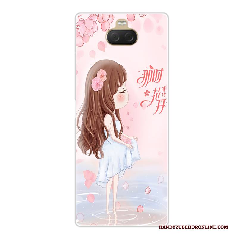 Hülle Sony Xperia 10 Taschen Anti-sturz Angepasst, Case Sony Xperia 10 Schutz Rosa Frisch