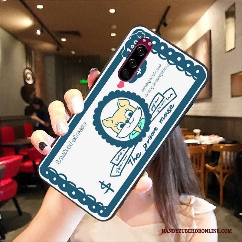 Hülle Sony Xperia 5 Kreativ Ratte Trend, Case Sony Xperia 5 Karikatur Rosa Handyhüllen