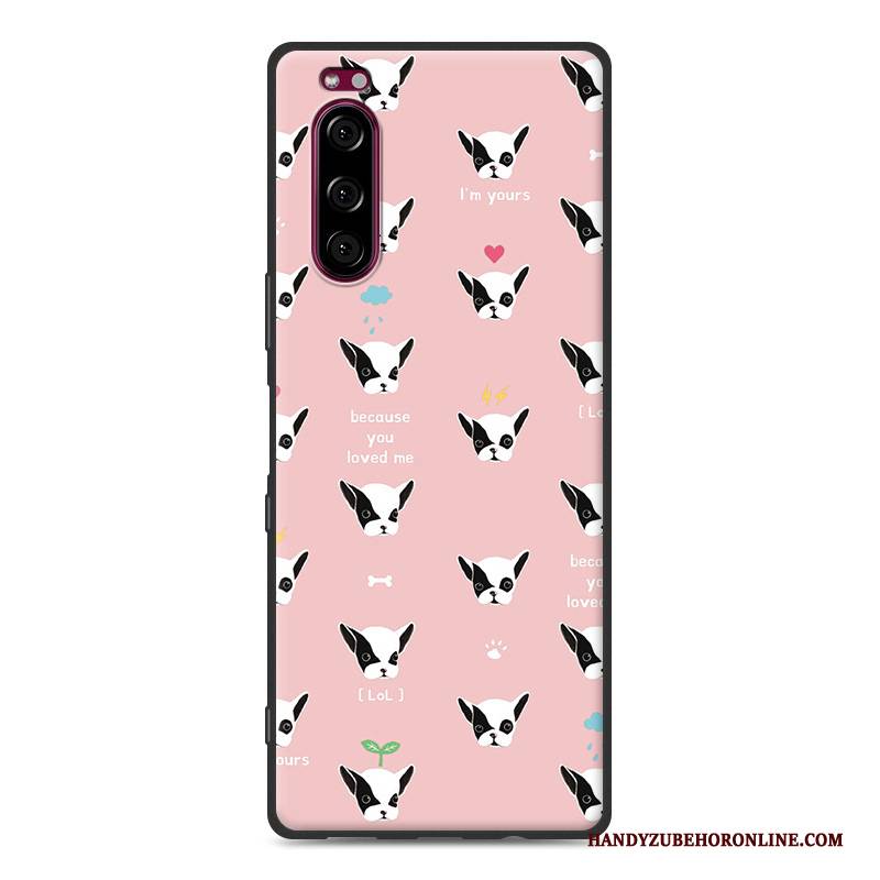 Hülle Sony Xperia 5 Silikon Grün Persönlichkeit, Case Sony Xperia 5 Karikatur Anti-sturz Nette