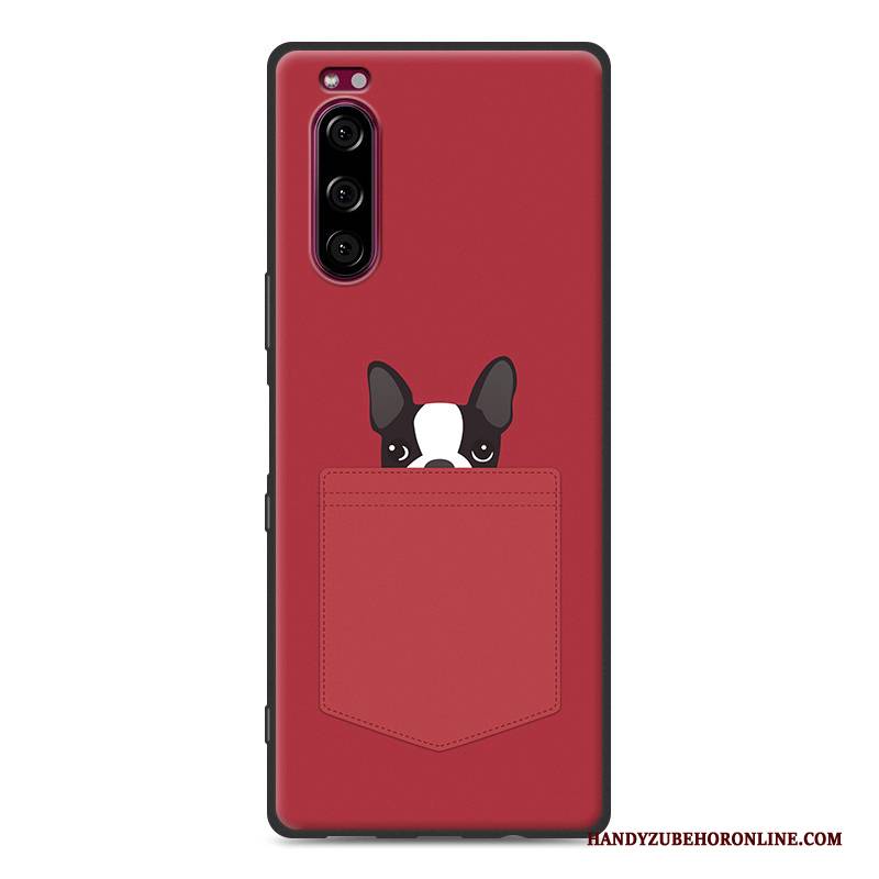 Hülle Sony Xperia 5 Silikon Grün Persönlichkeit, Case Sony Xperia 5 Karikatur Anti-sturz Nette