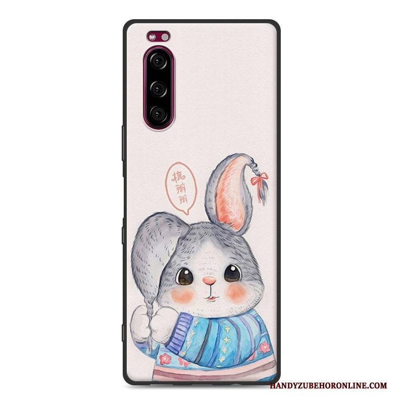 Hülle Sony Xperia 5 Silikon Grün Persönlichkeit, Case Sony Xperia 5 Karikatur Anti-sturz Nette