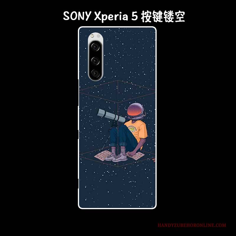 Hülle Sony Xperia 5 Silikon Kunst Handyhüllen, Case Sony Xperia 5 Retro Grün Anti-sturz